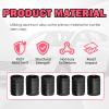 6PCS Upgraded Car Tire Valve Stem Caps,Aluminum Alloy Car Tire Valve Caps with Plastic Liner & Non-Slip Texture,Dustproof Cars Tires Cap Automotive Exterior Accessories (Black) view 4