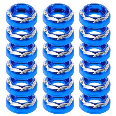 GETAJGHSD 50pcs Blue Aluminum Alloy License Plate Fasteners and Decorative Bumper Washer Set for Motorcycle Engine Bay Dress and Auto Exterior Accessories