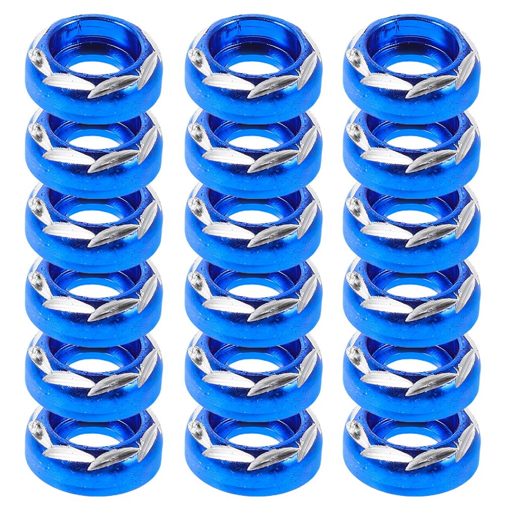 GETAJGHSD 50pcs Blue Aluminum Alloy License Plate Fasteners and Decorative Bumper Washer Set for Motorcycle Engine Bay Dress and Auto Exterior Accessories