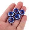 GETAJGHSD 50pcs Blue Aluminum Alloy License Plate Fasteners and Decorative Bumper Washer Set for Motorcycle Engine Bay Dress and Auto Exterior Accessories view 4