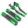Motorcycle Adjustable Brake Clutch Levers Handlebar Knobs Handle Grips Ends for B R1200S 2006 2007 2008(Green) view 1