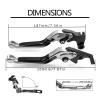 Motorcycle Adjustable Brake Clutch Levers Handlebar Knobs Handle Grips Ends for B R1200S 2006 2007 2008(Green) view 2