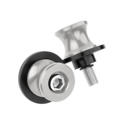 ZGHQHCDRH Swingarm Spools, Compatible With GSXR 1000 750 600 K1 K2 K3 K4 K5 K6 K7 K8 K9 K11 Motorcycle Swingarm Spools 8MM Stand Screws(8MM Silver)