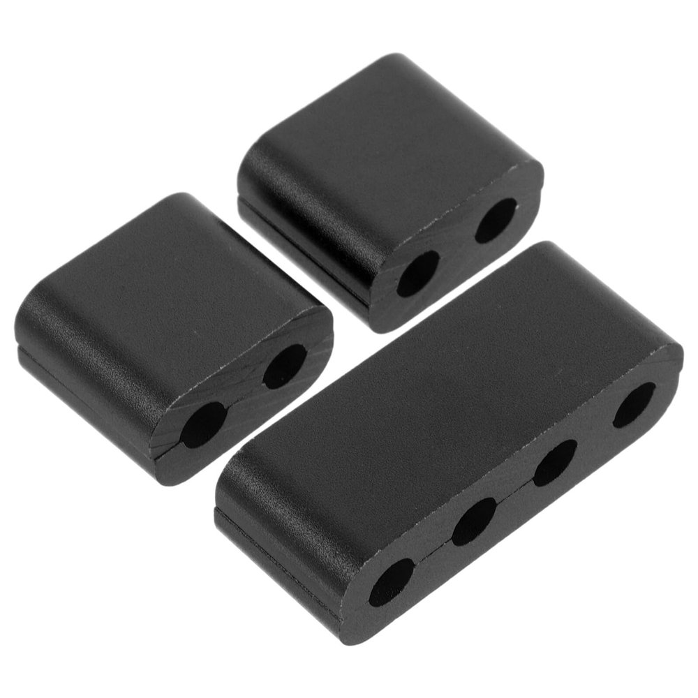 3 Pcs Spark Plug Wire Separator Divider Black Aluminum Alloy