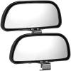 CONGARTENO 2pcs Removable Side View Mirrors Black Abs Glass Auxiliary Blind Spot Mirrors for Car Truck Suv Towing Rearview Accessories view 1