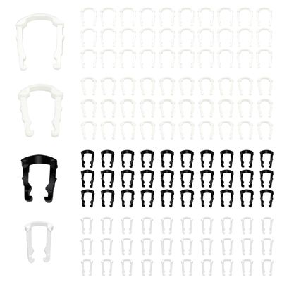 Siptenk 120 PCS Fuel Line Retainer Clip Assortment 4 Types 3/8" 5/16" 1/2" 5/8" OD Fuel Line Connector Retaining Nylon Clips Assortment Kit
