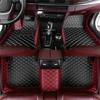 Custom Car Floor Mat Compatible with BMW Mercedes-Benz Toyota Cadillac Lexus Honda Infiniti Nissan Kia Audi All Models Cars Sedans SUVs Automotive Mats (Wine red and Black Beige) view 1