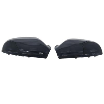 Pair Car Exterior Rear View Mirror Covers Cap Replacement for Saturn Astra 2008-2010 (US, CA), Driver Passenger Side Rearview Mirror Housing,Black