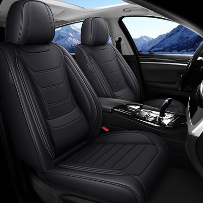 UEO Leather Seat Covers Fit for Subaruu Outback 2000-2026 Breathable Waterproof Stylish Car Seat Cover Automotive Interior Accessories(Full Set Black)