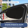 2 Pieces Car Sun Shade,for Side Windows - Car Window Shade, Heat Reduction, Easy Install Car Shades for Side Windows, Static Cling Side Panel Curtains for Car Perfect for Driver and Passenger view 3