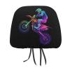 Dirt Bike-Motocross Biking Car Headrest Covers Soft Auto Head Rest Protector for Car Truck view 1