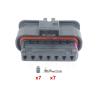 automotive wire connectors 1/5/10 Pcs 7 Pin 6189-7732 Automotive Cable Harness Socket 5QF973707A Car maintenance(Female with wire,5pcs) view 2
