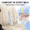 JWLK Seat Covers Full Set for Chevrolet Silverado 3500 2000-2026, Waterproof Full Coverage Seat Protector Compatible Airbag, Nappa Leather Car Seat Covers Sets(5 Seats Beige) view 2