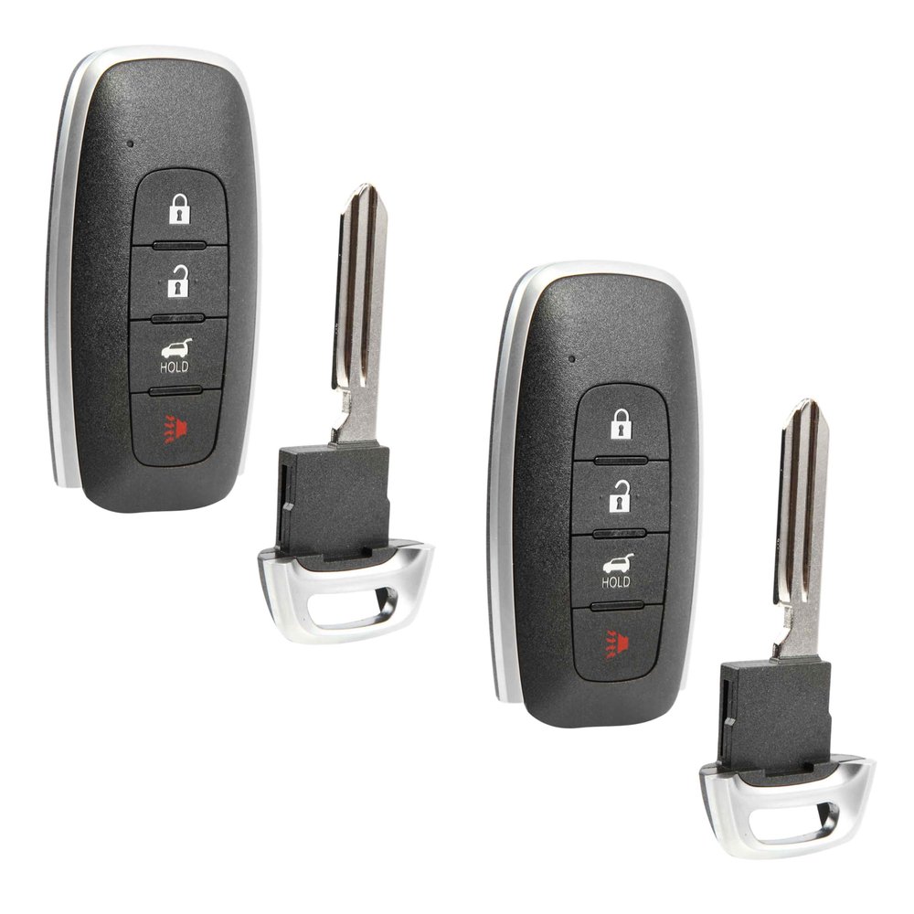 2X Key Fob Remote Replacement 4-Button Smart for 2023-2024 Nissan Ariya (KR5TXPZ1, 285E3-5MR3B)