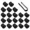 Beatifufu Universal Tire Nut Caps 20pcs 19mm Glossy Black Plastic Lug Nut Covers with Clip for Car Wheel Bolt Protection and Decoration view 1