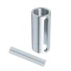Yidcidu Engine Pulley Crank Shaft Sleeve Adapter, Iron Anti-breakage Pulley Bore Reducer Bushing Sleeve, 3/4" to 1" Shaft Converter with Step Key, Universal for Most Vehicles (Silver) view 1