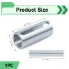 Yidcidu Engine Pulley Crank Shaft Sleeve Adapter, Iron Anti-breakage Pulley Bore Reducer Bushing Sleeve, 3/4" to 1" Shaft Converter with Step Key, Universal for Most Vehicles (Silver) view 2