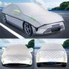 Hail Protector Car Cover,5-Layer Padded for Toyota Rush 2018-2025,Half Car Covers with Cotton Lining,Padded Hail Blanket Rain Snow Dust Resistant for All Seasons Side Zipper view 3