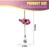 QEUOBUE Bling Cowboy Hat Car Rearview Mirror Accessories, Mini Western Car Hanging Ornament Present, Country Style Rear View Mirror Charm, Cool Car Decorations for Women (Pink) view 2