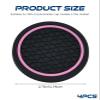 ILBVWQY 4Pcs Car Cup Mats,Cup Holders,Car Accessories Universal Non-Slip Cup Holders Pad Set,Automobile Interior Accessories,Dustproof Bottle Holder Pads for Vehicles (Black&Pink) view 2