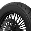 18X3.5 Fat 40 Stainless Spoke/Nipple For Harley Softail 2007-2014 25mm Front Wheel - WITH ABS (6-3 All Black - Black Wall Tire) view 4