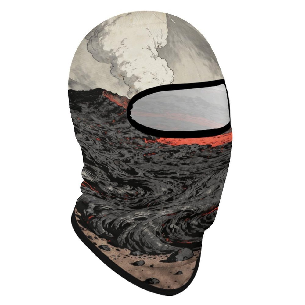 Balaclava Full Face Mask Cooling Neck Gaiter Volcano Lava Breathable Face Covering for Men Women