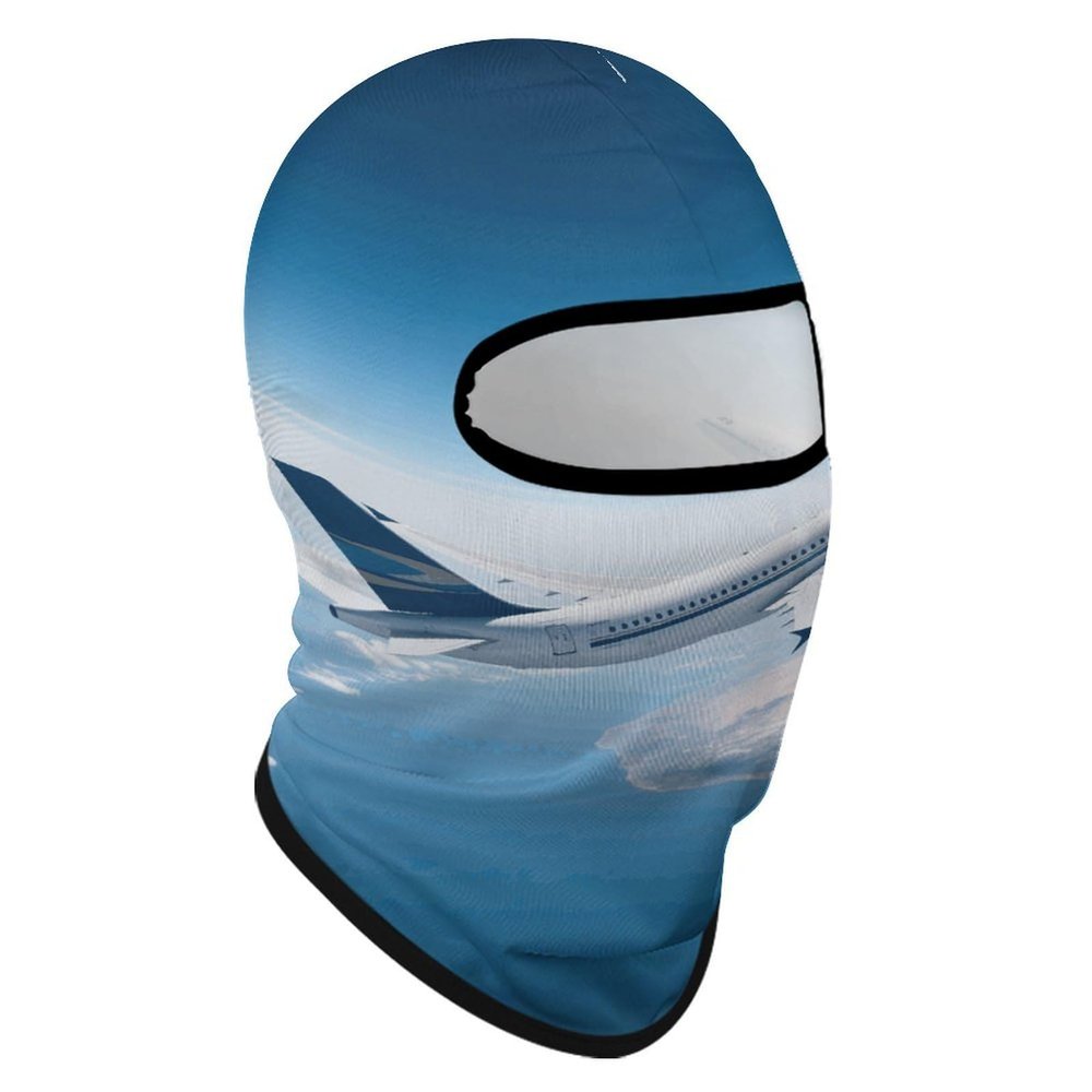 Balaclava Full Face Mask Cooling Neck Gaiter Air Plane Sky Breathable Face Covering for Men Women