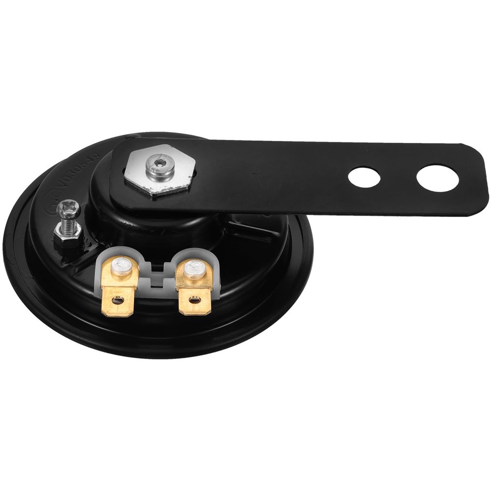 Loud Motorcycle Horn Black Metal for Motorbike Commuting Use
