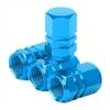 Aluminum Hex Tire Valve Stem Caps,4 Pack Corrosion Resistant Leak Proof Metal Tire Valve Caps for Cars SUVs Trucks Bikes Motorcycles, Universal Wheel Air Valve Cover Accessories-Sky Blue view 1