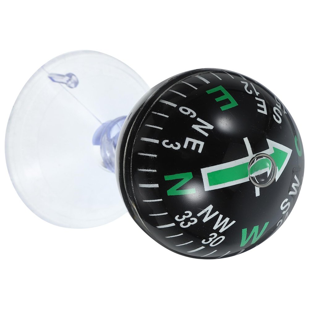 TOVINANNA Car Dash Mount Compass Ball 38mm with Suction Cup Green Portable Automotive and Marine Navigation Guide for Boat Truck SUV