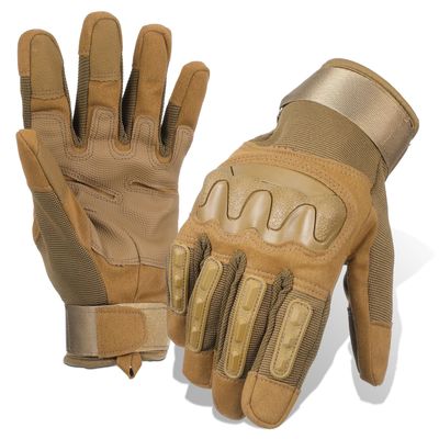 NUSITOU Gloves for Men Outdoor Full Finger Protective Motorcycle Cycling Gloves with Touchscreen Capability Size XL Sand Color