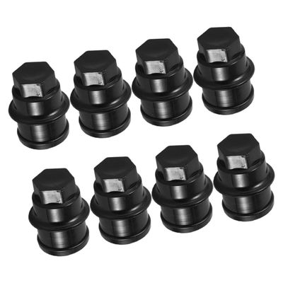 Abaodam 8pcs Black Lug Nut Covers Wheel Nut Cap Replacement Vehicle Accessory for Cars and Semi Trucks