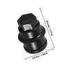 Abaodam 8pcs Black Lug Nut Covers Wheel Nut Cap Replacement Vehicle Accessory for Cars and Semi Trucks view 2