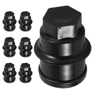 GETAJGHSD 8pcs Universal Black Wheel Lug Nut Covers Rim Caps Automotive Lug Nuts Protection for Cars Motorcycles Trucks