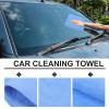 TOMETURE Car Drying Towel Ultra Absorbent Chamois Cloth for Vehicle Window Cleaning Reusable Blue Microfiber Car Cleaning Rag for Automotive Care view 3