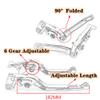 MTCRIGHTER Retractable Folding Brake Clutch Levers for Triumph Daytona 660 | Trident 660 800 | Scrambler 900 Speed Twin 900 2021-2026 | Bonneville Bobber T100 T120 2016-2026 (Red) view 2