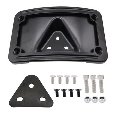 OXCANO 3148 Curved Laydown License Plate Mount Bracket Compatible with Harley Davidson 3 Hole Mount, 2002 2003 2004 2005 2006 2007 2008VTX1800R/S/T, 2003 2004 2005 2006 2007 2008 2009 VTX1300R/S/T