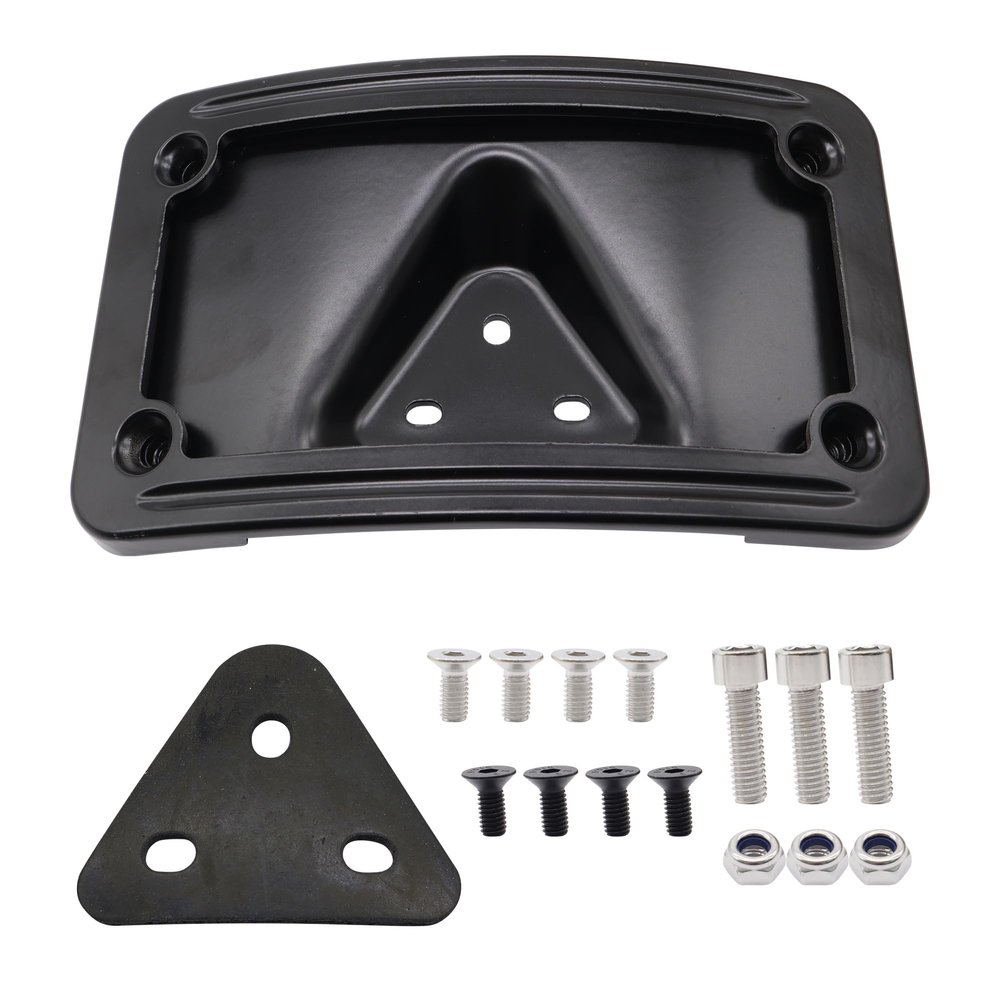 OXCANO 3148 Curved Laydown License Plate Mount Bracket Compatible with Harley Davidson 3 Hole Mount, 2002 2003 2004 2005 2006 2007 2008VTX1800R/S/T, 2003 2004 2005 2006 2007 2008 2009 VTX1300R/S/T