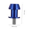 RUNROTOO Motorcycle Swing Arm Stand Screws 8mm Cnc Aluminum Blue 4pcs Replacement Swingarm Spools Sliders Compatible with Motorbike Frame Parts view 2