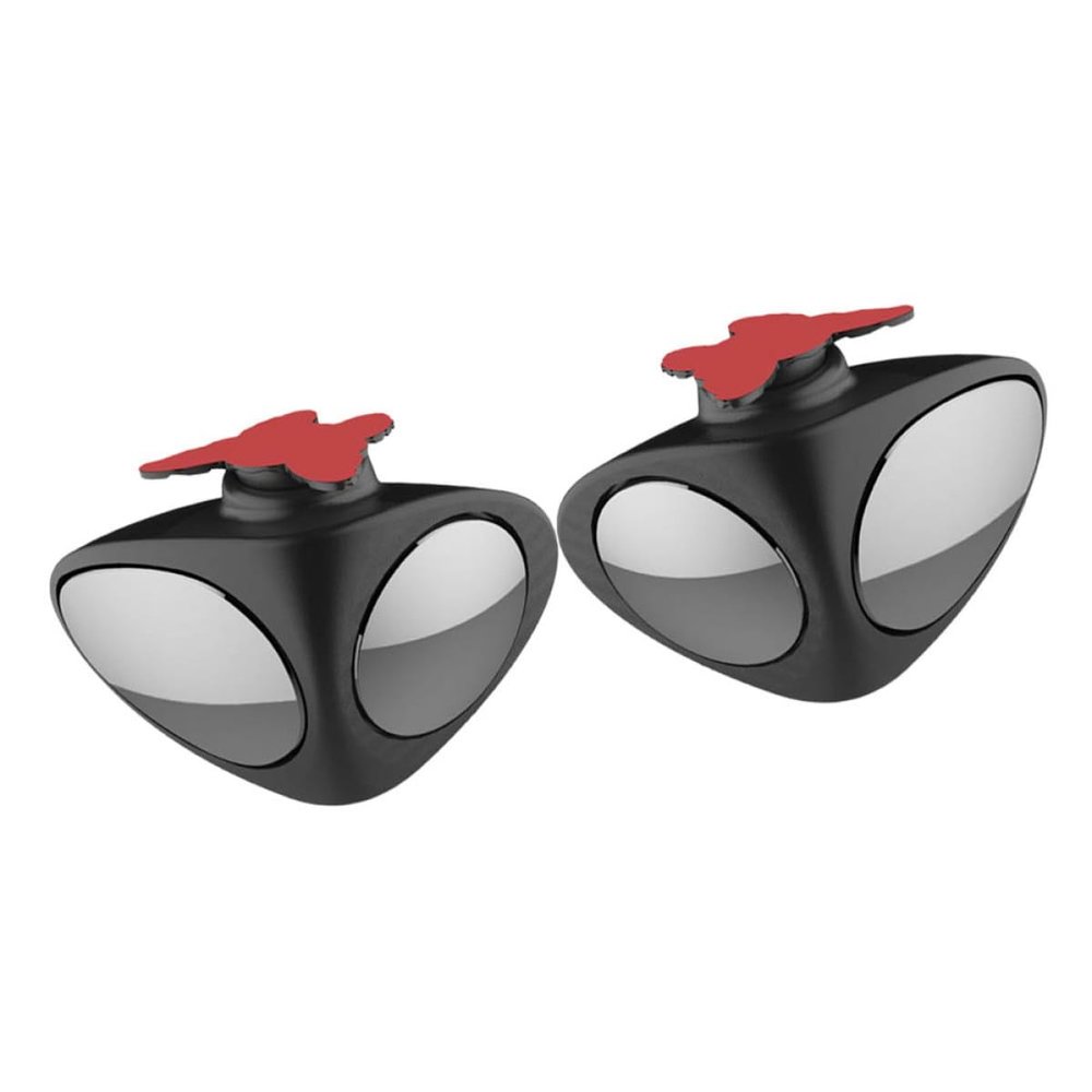 PAMINGONO 2pcs Car Blind Spot Mirrors with 360 Adjustable Rear View and Front Wheel Wide Angle for Vehicle Safety, Black Left and Right Side Auto Rearview Mirror Set for Cars and Suvs