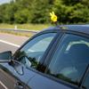 Yellow Forefinger Car Antenna Topper | Fun Hand Gesture Car Aerial Ball Ornament | Universal Fit Weather-Resistant Vehicle Roof Decoration for Easy Car Locating | EVA Foam Exterior Accessory view 3