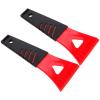 PACKOVE 2pcs Mini Plastic Ice Scraper and Freezer Defrost Spatula for Car Windshield and Refrigerator Snow Removal Accessories in Red, Lightweight Portable Winter Automotive Tool view 1