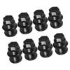 MUSISALY 8pcs Universal Car Wheel Lug Nut Covers Black Mini Hub Bolt Caps Replacement Automotive Rim Screw Caps for Trucks and Cars view 1