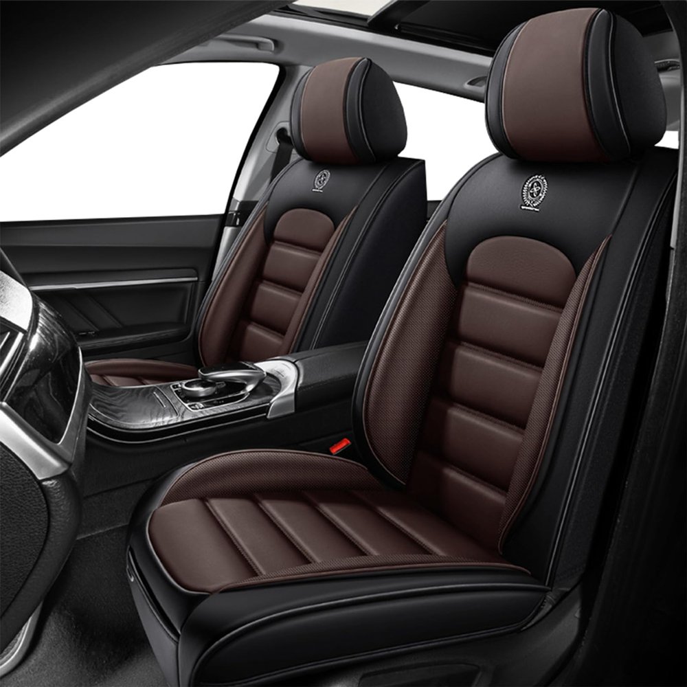 Cresater Car Seat Covers for Honda Prologue 2006-2026,2PCS/Black&Coffee