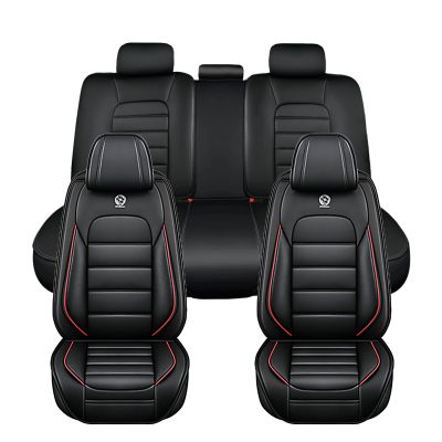 Car Seat Covers for Honda Clarity Plug-In Hybrid 2018-2021,5PCS/Black&Red