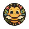 Zhufwei Yellow Bee Spare Tire Cover 17 inch Inch, Universal Waterproof Dust-Proof Sun Protection Cover for Jeep Trailer SUV Truck RV, with Adjustable Nylon Rope for Easy Installation view 1
