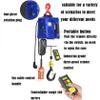 PPOIUYK Electric Hoist Winch, 1100 lb Capacity, Wireless Remote Control, 1500W Power, 25ft Lifting Height for Construction and Warehouse Use view 3