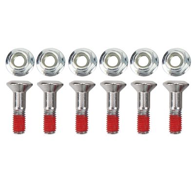 GGFOXLEW 6Pcs Sprocket Bolts Kit, M8x32mm Sprocket Bolt and Nut Kit with Lock Patches, Aluminium Alloy Sprocket Bolts and Nuts Compatible with YZ, YZF, KX, KXF, RM, RMZ, CR, CRF