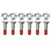 GGFOXLEW 6Pcs Sprocket Bolts Kit, M8x32mm Sprocket Bolt and Nut Kit with Lock Patches, Aluminium Alloy Sprocket Bolts and Nuts Compatible with YZ, YZF, KX, KXF, RM, RMZ, CR, CRF view 1