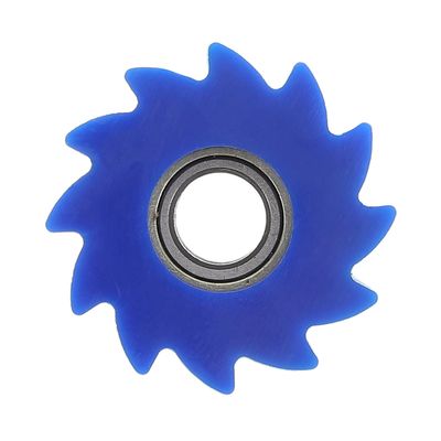 ROMISBABA Motorcycle Chain Guide Tensioner Roller Pulley 10mm Blue for Dirt Pit Mini Bikes Motorized Bike Transmission Adjustment